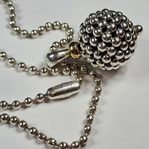 Lagos Caviar Ball Pendant Sterling Silver and 750 (18k) 34" Necklace